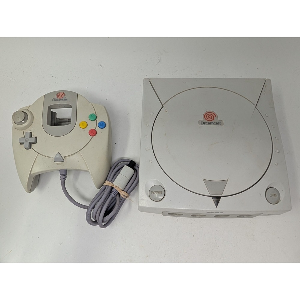 Sega Dreamcast HKT-3020 Console w HKT-7700 Controller Untested No Cords